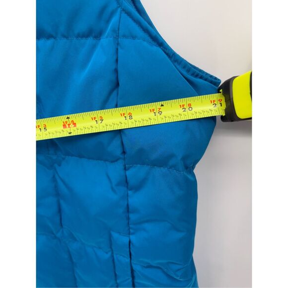 Land's‎ End Puffer Vest Down Women Size Blue Large Winter Warm - Picture 7 of 12